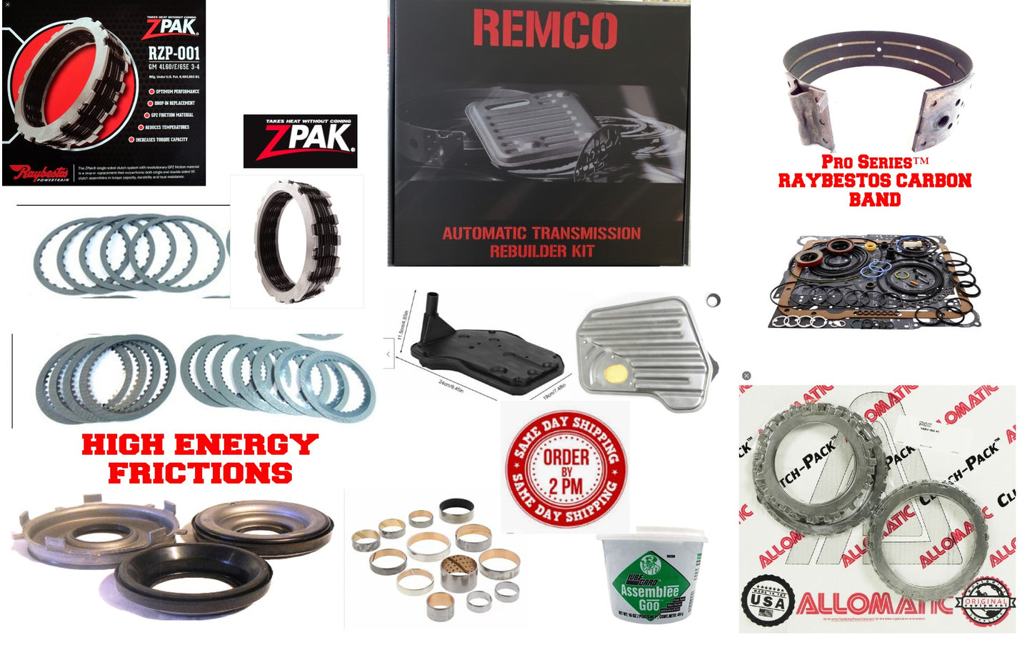 Juego reparacion 4L60E 4L65E M32 1997-2003 High energy y Zpack