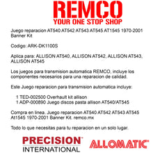 Juego reparacion AT540 AT542 AT543 AT545 AT1545 1970-2001 Banner Kit