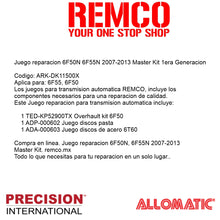 Juego reparacion 6F50N 6F55N 2007-2013 Master Kit 1era Generacion