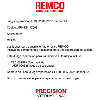 Juego reparacion CFT30 2005-2007 Banner Kit