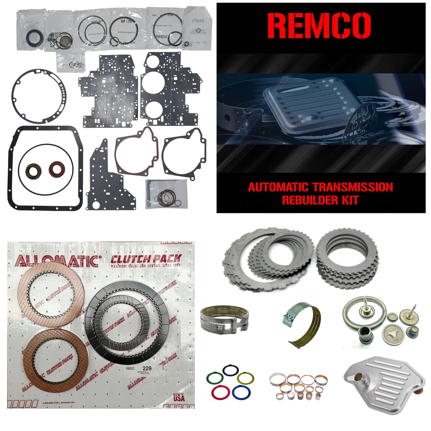 Juego reparacion con pistones banda reversa y discos acero 4R75W 2003-