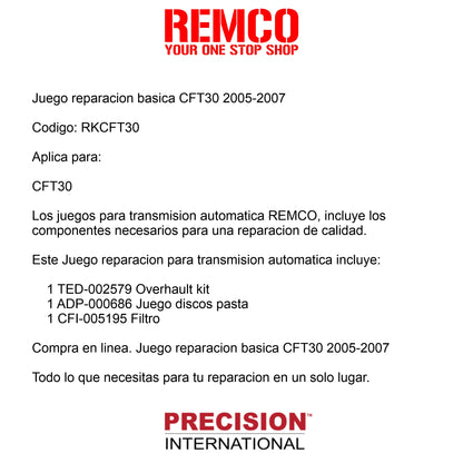 Juego reparacion basica CFT30 2005-2007