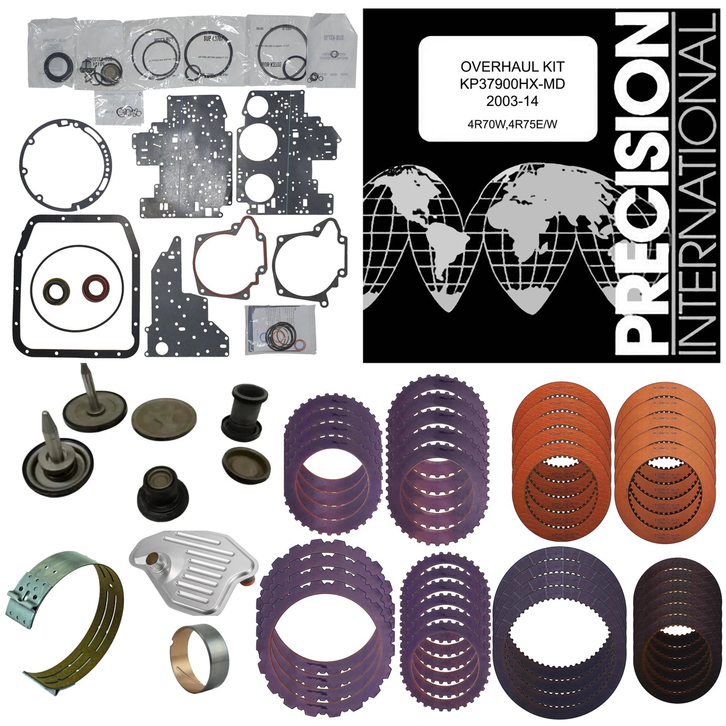 juego reparacion con pistones y discos acero 4R70W 4R75W AODE 2003-