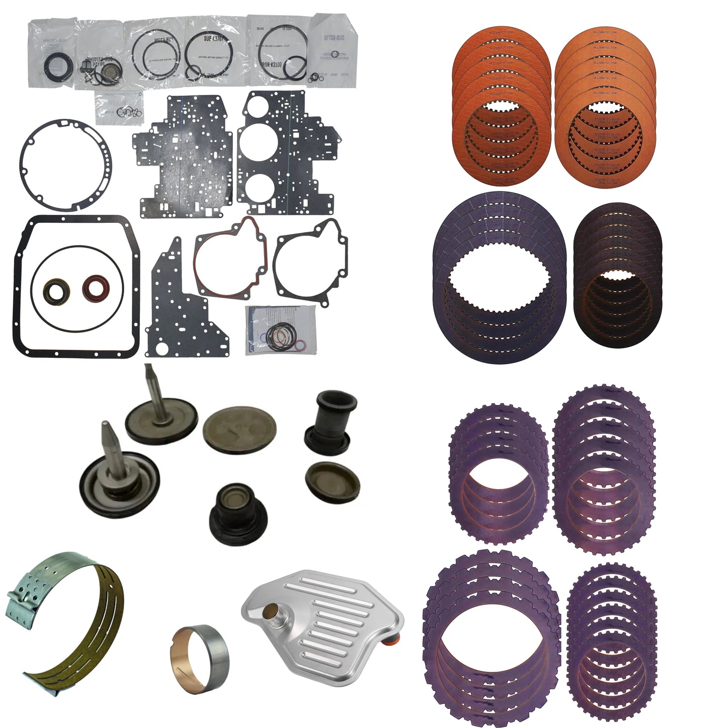 juego reparacion con pistones y discos acero 4R70W 4R75W AODE 2003-