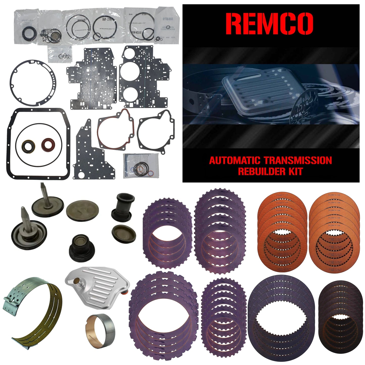 juego reparacion con pistones y discos acero 4R70W 4R75W AODE 2003-