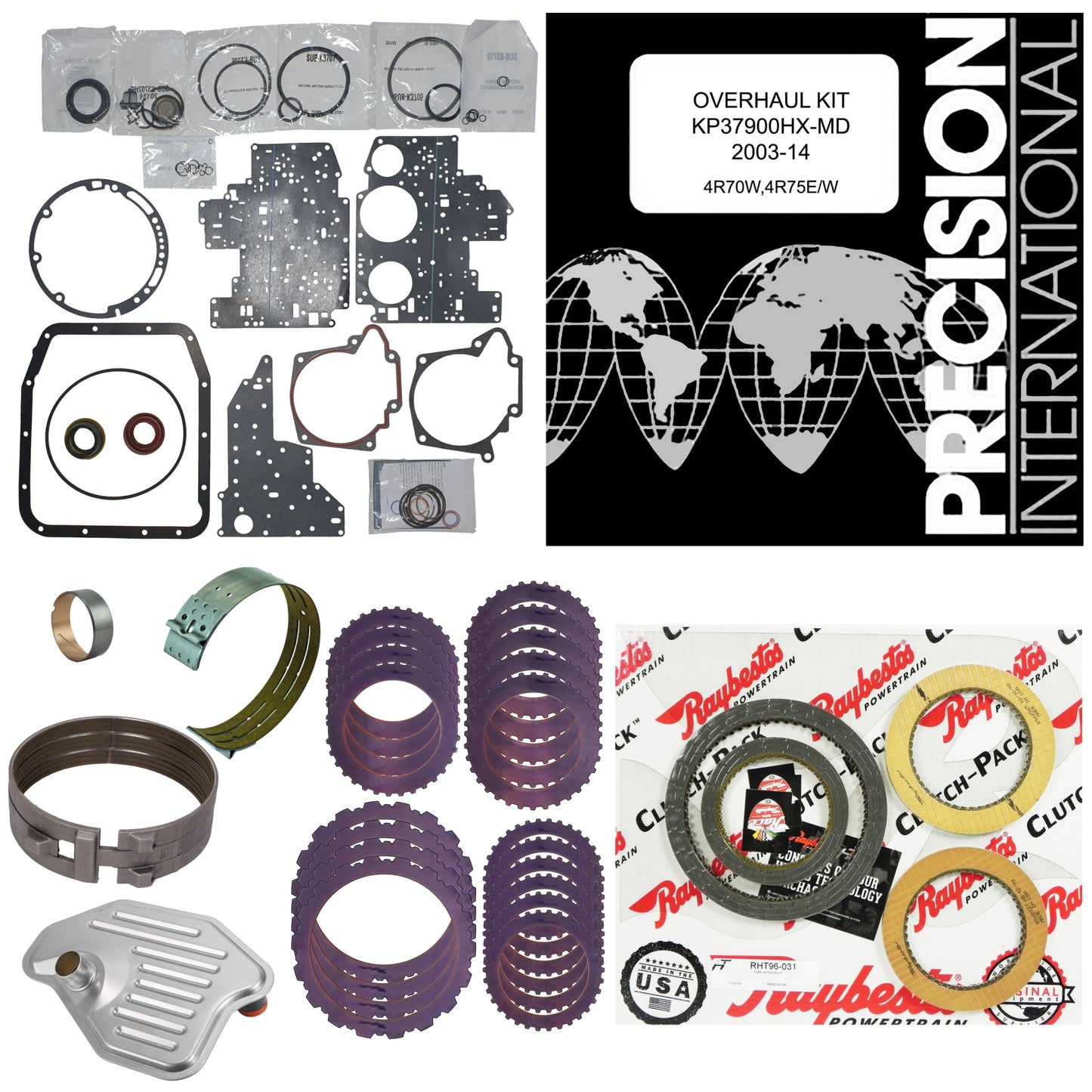 Juego reparacion con aceros y banda reversa 4R70W 4R75W AODE 2003- Raybestos