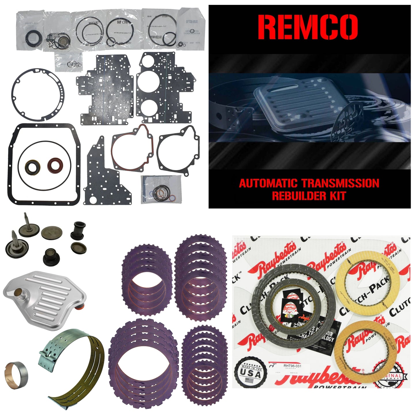 Juego reparacion con pistones y discos acero 4R70W 4R75W AODE 2003- Raybestos