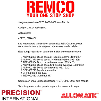 Juego reparacion 4F27E 2000-2008