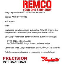 Juego reparacion 6R80 2009-2014 Banner Kit